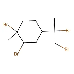 1,2-Dibromo-4-(1,2-dibromo-1-methylethyl)-1-methylcyclohexane structure