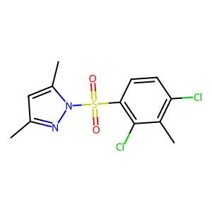 1-(2,4-dichloro-3-methylphenyl)sulfonyl-3,5-dimethylpyrazole structure