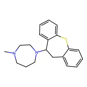 1-(10,11-Dihydrodibenzo[b,f]thiepin-10-yl)hexahydro-4-methyl-1H-1,4-diazepine structure