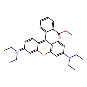 Xanthylium, 3,6-bis(diethylamino)-9-(2-(methoxycarbonyl)phenyl)- structure