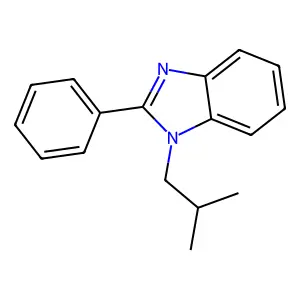 1-(2-methylpropyl)-2-phenylbenzimidazole structure