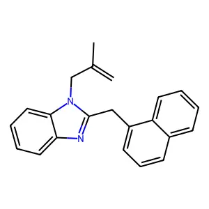 1-(2-methylprop-2-enyl)-2-(naphthalen-1-ylmethyl)benzimidazole structure