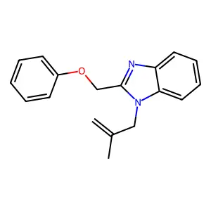 1-(2-methylprop-2-enyl)-2-(phenoxymethyl)benzimidazole structure
