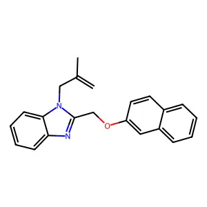 1-(2-methylprop-2-enyl)-2-(naphthalen-2-yloxymethyl)benzimidazole structure