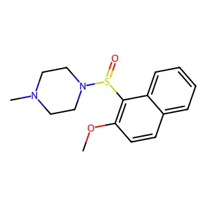 1-(2-methoxynaphthalen-1-yl)sulfinyl-4-methylpiperazine structure