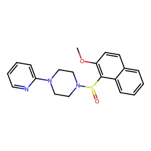 1-(2-methoxynaphthalen-1-yl)sulfinyl-4-pyridin-2-ylpiperazine structure
