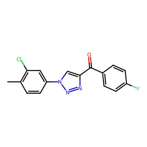[1-(3-chloro-4-methylphenyl)triazol-4-yl]-(4-fluorophenyl)methanone structure