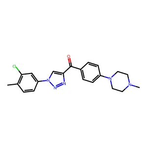 [1-(3-chloro-4-methylphenyl)triazol-4-yl]-[4-(4-methylpiperazin-1-yl)phenyl]methanone structure
