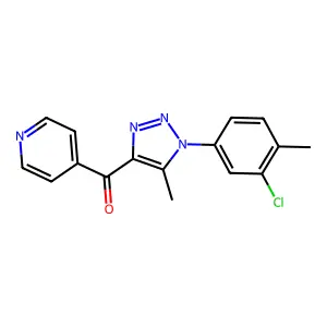 [1-(3-chloro-4-methylphenyl)-5-methyltriazol-4-yl]-pyridin-4-ylmethanone structure