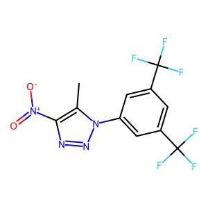 1-[3,5-bis(trifluoromethyl)phenyl]-5-methyl-4-nitro-1H-1,2,3-triazole structure