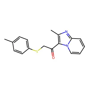 1-(2-methylimidazo[1,2-a]pyridin-3-yl)-2-(4-methylphenyl)sulfanylethanone structure