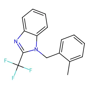 1-[(2-methylphenyl)methyl]-2-(trifluoromethyl)benzimidazole structure
