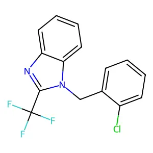 1-[(2-chlorophenyl)methyl]-2-(trifluoromethyl)benzimidazole structure