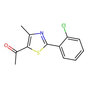 1-[2-(2-chlorophenyl)-4-methyl-1,3-thiazol-5-yl]ethanone structure