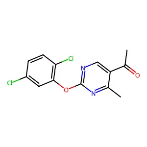 1-[2-(2,5-dichlorophenoxy)-4-methylpyrimidin-5-yl]ethanone structure