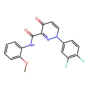 1-(3,4-difluorophenyl)-N-(2-methoxyphenyl)-4-oxopyridazine-3-carboxamide structure