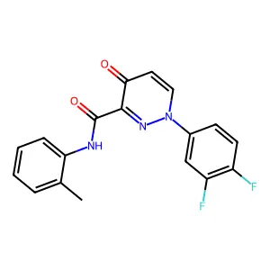 1-(3,4-difluorophenyl)-N-(2-methylphenyl)-4-oxopyridazine-3-carboxamide structure