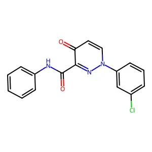 1-(3-chlorophenyl)-4-oxo-N-phenyl-1,4-dihydropyridazine-3-carboxamide structure