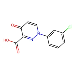 1-(3-chlorophenyl)-4-oxopyridazine-3-carboxylic acid structure