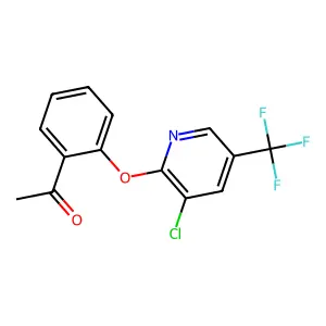 1-[2-[[3-chloro-5-(trifluoromethyl)-2-pyridinyl]oxy]phenyl]ethanone structure