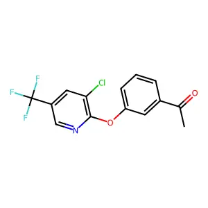 1-[3-[[3-chloro-5-(trifluoromethyl)-2-pyridinyl]oxy]phenyl]ethanone structure