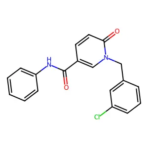 1-[(3-chlorophenyl)methyl]-6-oxo-N-phenylpyridine-3-carboxamide structure