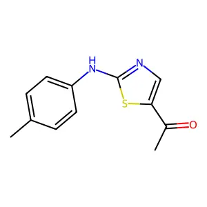 1-[2-(4-toluidino)-1,3-thiazol-5-yl]-1-ethanone structure