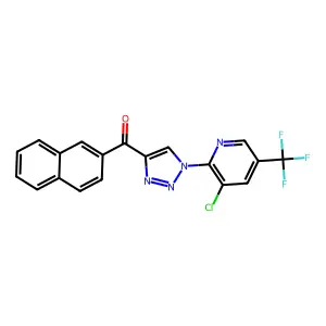 [1-[3-chloro-5-(trifluoromethyl)-2-pyridinyl]triazol-4-yl]-naphthalen-2-ylmethanone structure
