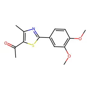 1-[2-(3,4-dimethoxyphenyl)-4-methyl-1,3-thiazol-5-yl]ethanone structure