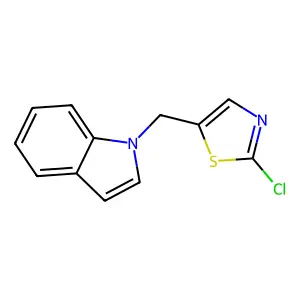 1-[(2-chloro-1,3-thiazol-5-yl)methyl]-1H-indole structure