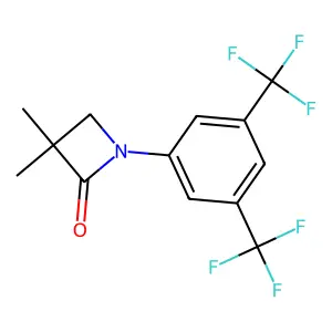 1-[3,5-bis(trifluoromethyl)phenyl]-3,3-dimethylazetidin-2-one structure