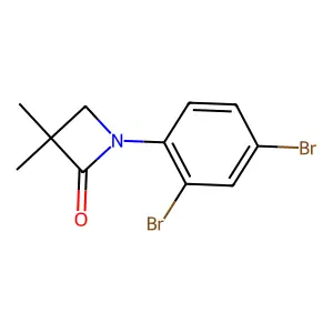 1-(2,4-dibromophenyl)-3,3-dimethylazetidin-2-one structure