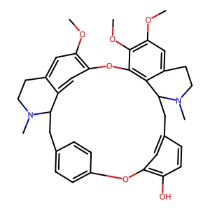 20,21,25-Trimethoxy-15,30-dimethyl-7,23-dioxa-15,30-diazaheptacyclo(22.6.2.23,6.18,12.114,18.027,31.022,33)hexatriaconta-3(36),4,6(35),8,10,12(34),18,20,22(33),24,26,31-dodecaen-9-ol structure