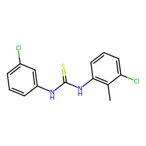 1-(3-chloro-2-methylphenyl)-3-(3-chlorophenyl)thiourea structure