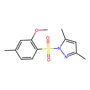 1-[(2-methoxy-4-methylphenyl)sulfonyl]-3,5-dimethyl-1H-pyrazole structure