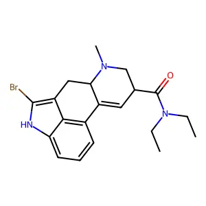 5-Bromo-7-methyl-4,6,6a,7,8,9-hexahydro-indolo[4,3-fg]quinoline-9-carboxylic acid diethylamide structure