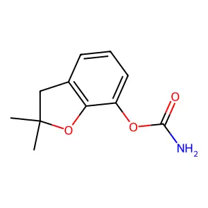 (2,2-dimethyl-3H-1-benzofuran-7-yl) carbamate structure