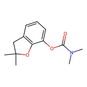 (2,2-dimethyl-3H-1-benzofuran-7-yl) N,N-dimethylcarbamate structure