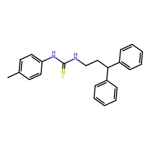 1-(3,3-diphenylpropyl)-3-(4-methylphenyl)thiourea structure