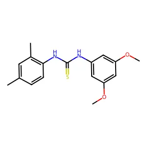 1-(3,5-dimethoxyphenyl)-3-(2,4-dimethylphenyl)thiourea structure