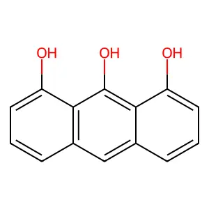 1,8,9-Trihydroxyanthracene structure