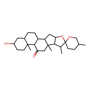 (1S,2S,4S,5'R,6R,7S,8R,9S,12S,13S,16S,18S)-16-hydroxy-5',7,9,13-tetramethylspiro[5-oxapentacyclo[10.8.0.02,9.04,8.013,18]icosane-6,2'-oxane]-11-one structure