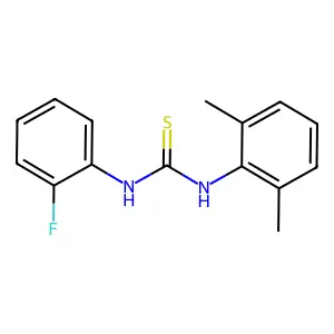 1-(2,6-dimethylphenyl)-3-(2-fluorophenyl)thiourea structure