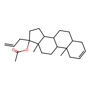 (10,13-dimethyl-17-prop-2-enyl-1,4,5,6,7,8,9,11,12,14,15,16-dodecahydrocyclopenta[a]phenanthren-17-yl) acetate structure