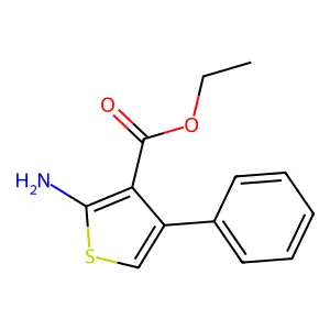 Ethyl 2-amino-4-phenylthiophene-3-carboxylate structure