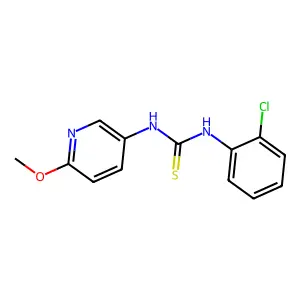 1-(2-chlorophenyl)-3-(6-methoxypyridin-3-yl)thiourea structure