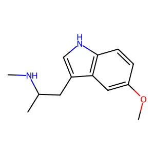 1-(5-methoxy-1H-indol-3-yl)-N-methylpropan-2-amine structure