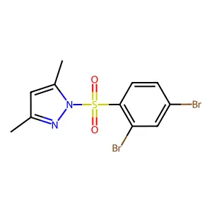 1-(2,4-dibromophenyl)sulfonyl-3,5-dimethylpyrazole structure