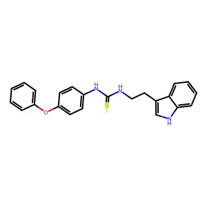 1-[2-(1H-indol-3-yl)ethyl]-3-(4-phenoxyphenyl)thiourea structure