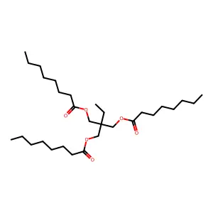 Trimethylolpropane trioctanoate structure